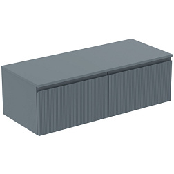 Модуль под раковину Finesse 120,2х50,5х37,8 см, 2 ящика (расположены рядом), со столешницей, пепельно-голубой матовый E3436UQ Ideal Standard 