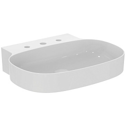 Подвесная раковина Linda-X 60х50х13,5 см, с 3 отверстиями под смеситель, санфарфор, с отв. под смеситель T498901 Ideal Standard 