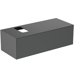 Модуль под раковину Conca 120х50,5х37 см, вырез в столешнице под заказ, антрацит матовый, система push-to-open T3932Y2 Ideal Standard 