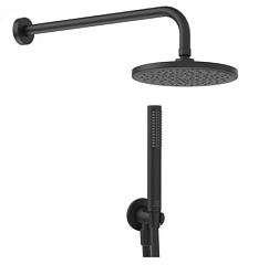 Гарнитур с верхним душем IdealRain BD389XG 1 режим ручной лейки, 20 см, round, чёрный цвет BD389XG Ideal Standard 