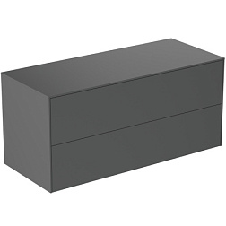 Тумба для ванной Conca антрацит матовый, подвесной монтаж 120х50,5х55 см T4324Y2 Ideal Standard 