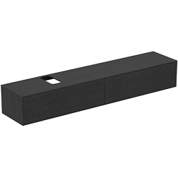 Модуль под раковину Conca 238,7х50,5х37 см, вырез в столешнице под заказ, копченый дуб, система push-to-open T4334Y4 Ideal Standard 