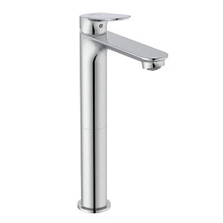 Высокий смеситель на столешницу Ceralife O 29,4 см, click-clack, неповоротный излив, с донным клапаном, холодный старт BE013AA Ideal Standard 