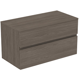 Модуль под раковину Finesse 100,2х50,5х55,8 см, со столешницей, темный вяз (натуральный шпон) E3435UR Ideal Standard 