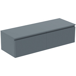 Модуль под раковину Finesse 140,2х50,5х37,8 см, 2 ящика (расположены рядом), со столешницей, пепельно-голубой матовый E3432UQ Ideal Standard 