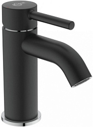 Смеситель для умывальника Ceraline неповоротный излив, чёрный цвет, с донным клапаном BC203U4 Ideal Standard 