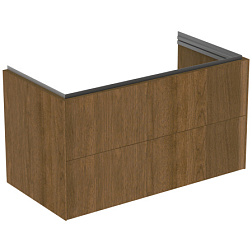 Модуль под раковину Conca 100х50,5х55 см, темный орех, система push-to-open T4575Y5 Ideal Standard 