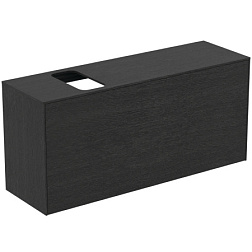 Модуль под раковину Conca 120х37,3х55 см, 1 ящик, вырез в столешнице под заказ, копченый дуб, система push-to-open T3938Y4 Ideal Standard 