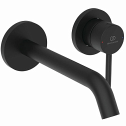 Настенный смеситель для раковины Ceraline nuovo неповоротный излив, чёрный цвет BD764XG Ideal Standard 