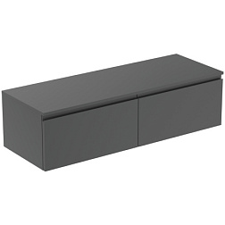 Модуль под раковину Finesse 140,2х50,5х37,8 см, 2 ящика (расположены рядом), со столешницей, антрацит матовый (лак) E3432Y2 Ideal Standard 