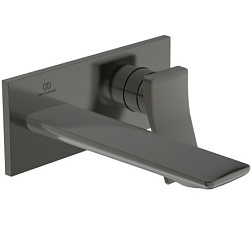 Внешняя часть встраиваемого смесителя для раковины Conca матовый, длина излива 18см, чёрный цвет A7371A5 Ideal Standard 