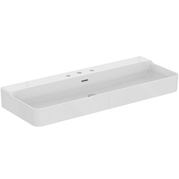 Подвесная раковина Conca 120х45х16,5 см, с 3 отверстиями под смесители, санфарфор, с отв. под смеситель T380401 Ideal Standard 