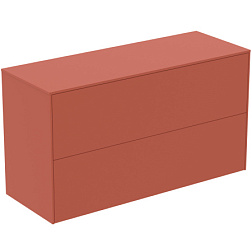 Тумба для ванной Conca 2 ящика, матовый закат, подвесной монтаж 100х37,3х55 см T4329Y3 Ideal Standard 