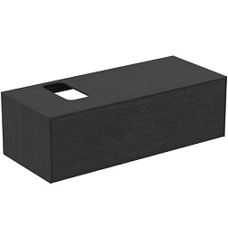 Модуль под раковину Conca 120х50,5х37 см, вырез в столешнице под заказ, копченый дуб, система push-to-open T3932Y4 Ideal Standard 