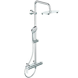 Душевая система без излива IdealRain 110мм, 3 режима, 25 см, round, верхний душ, с лейкой B2266AA Ideal Standard 