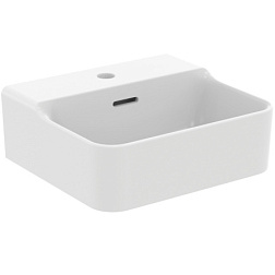 Подвесная раковина Conca 40х35х16,5 см, санфарфор, белый матовый, с отв. под смеситель T3695V1 Ideal Standard 