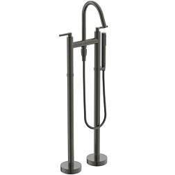 Напольный смеситель Joy Neo поворотный излив, графит, с лейкой BD169A5 Ideal Standard 
