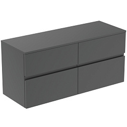 Модуль под раковину Finesse 120,2х44х55,8 см, 4 ящика, со столешницей, антрацит матовый (лак) E3426Y2 Ideal Standard 