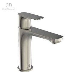 Смеситель для умывальника Connect Air silver storm, неповоротный излив, стальной цвет, без донного клапана A7015GN Ideal Standard 