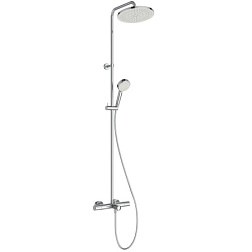 Душевая система Ceratherm T25  A8480AA 2 режима ручной лейки, 26 см, round, неповор. излив, термостат, верхний душ, с лейкой A8480AA Ideal Standard 