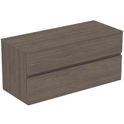 Модуль под раковину Finesse 120,2х50,5х55,8 см, 2 ящика, со столешницей, темный вяз (натуральный шпон) E3431UR Ideal Standard 