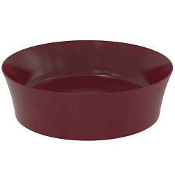 Накладная раковина Ipalyss 40х40х12 см, технология Diamatec®, цвет гранат, санфарфор, коричневый матовый E1398V6 Ideal Standard 