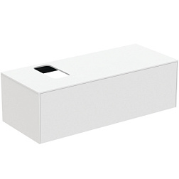 Модуль под раковину Conca 120х50,5х37 см, вырез в столешнице под заказ, белый матовый, система push-to-open T3932Y1 Ideal Standard 