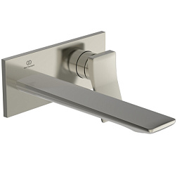 Внешняя часть встраиваемого смесителя для раковины Conca длина излива 22см, стальной цвет A7372GN Ideal Standard 