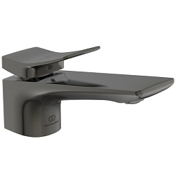 Смеситель для умывальника Conca матовый, высота до излива 6,2см, неповоротный излив, чёрный цвет, без донного клапана BC754A5 Ideal Standard 