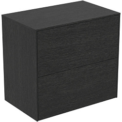 Тумба для ванной Conca 2 ящика, копченый дуб, подвесной монтаж 60х37,3х55 см T4327Y4 Ideal Standard 