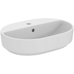 Накладная раковина I.LIFE O 55х40х13 см, санфарфор, с отв. под смеситель T573401 Ideal Standard 