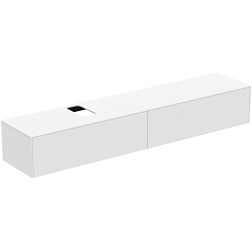 Модуль под раковину Conca 238,7х50,5х37 см, вырез в столешнице под заказ, белый матовый, система push-to-open T4334Y1 Ideal Standard 