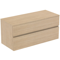 Модуль под раковину Finesse 120,2х50,5х55,8 см, 2 ящика, со столешницей, светлый дуб (натуральный шпон) E3431US Ideal Standard 