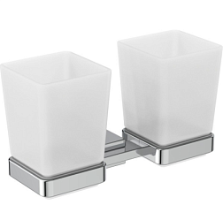 Настенный стакан Iom Square двойной, хром, с держателем E2205AA Ideal Standard 