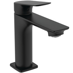 Смеситель для умывальника CeraLife C матовый, неповоротный излив, чёрный цвет, с донным клапаном, холодный старт BE047XG Ideal Standard 