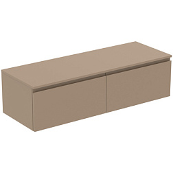 Модуль под раковину Finesse 140,2х50,5х37,8 см, 2 ящика (расположены рядом), со столешницей, серо-бежевый матовый E3432UP Ideal Standard 