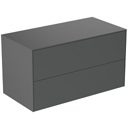 Тумба для ванной Conca антрацит матовый, подвесной монтаж 100х50,5х55 см T4323Y2 Ideal Standard 