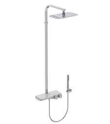 Душевая система без излива Ceratherm 1 режим, 21 см, square, термостат, верхний душ, с лейкой A7332AA Ideal Standard 