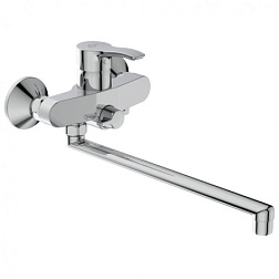 Настенный смеситель с длинным изливом (гусаком) Alpha длина излива 32см, с выходом на душ (без лейки) BD044AA Ideal Standard 