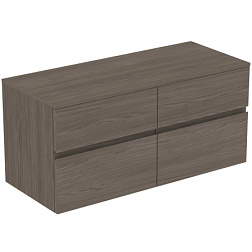 Модуль под раковину Finesse 120,2х50,5х55,8 см, 4 ящика, со столешницей, темный вяз (натуральный шпон) E3437UR Ideal Standard 