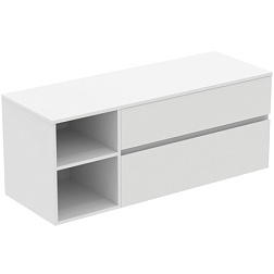 Модуль под раковину Finesse 140,2х50,5х55,8 см, открытая секция, со столешницей, белый матовый (лак) E3439Y1 Ideal Standard 