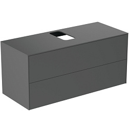 Модуль под раковину Conca 120х50,5х55 см, антрацит матовый, система push-to-open T3943Y2 Ideal Standard 