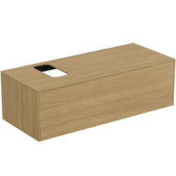 Модуль под раковину Conca 120х50,5х37 см, вырез в столешнице под заказ, светлый дуб, система push-to-open T3932Y6 Ideal Standard 