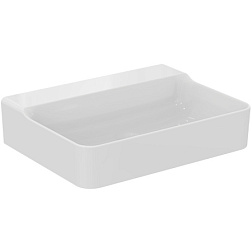 Подвесная раковина Conca 60х45х14,5 см, без отверстия перелива, санфарфор T379201 Ideal Standard 