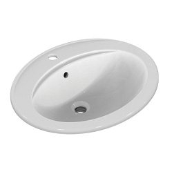 Встраиваемая сверху раковина Eurovit 56х46 см, с переливом, санфарфор, с отв. под смеситель E874901 Ideal Standard 