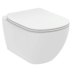 Подвесной унитаз Idealmood 36,5х53,5 см, микролифт, быстросъемное, тонкое, AquaBlade®, безободковый, с сиденьем T4665V1 Ideal Standard 