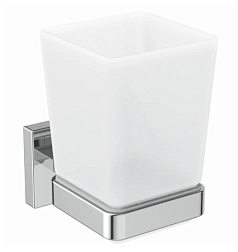 Настенный стакан Iom Square хром, с держателем E2204AA Ideal Standard 