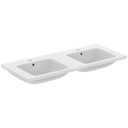 Подвесная раковина I.life B 120,5х51,5х15,5 см, санфарфор, двойная, с отв. под смеситель T460201 Ideal Standard 