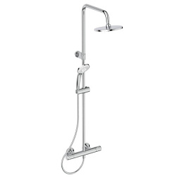 Душевая система без излива Ceratherm T25  3 режима, 20 см, round, термостат, верхний душ, с лейкой A7701AA Ideal Standard 