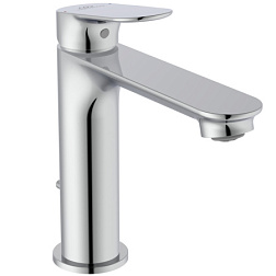 Смеситель для умывальника Ceralife O высота до излива 11,9см, неповоротный излив, с донным клапаном BE120AA Ideal Standard 